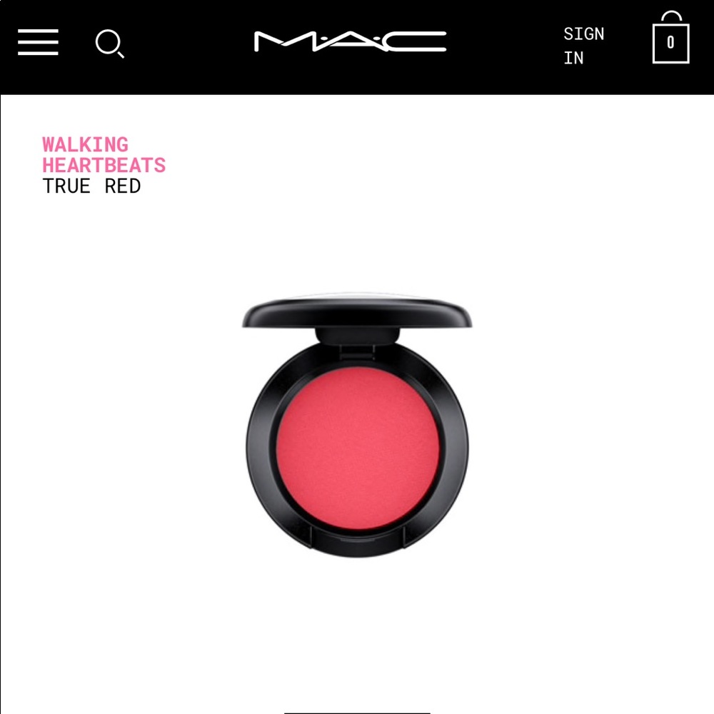 (SOLD)MAC Walking Heartbeats (True Red) Eyeshadow